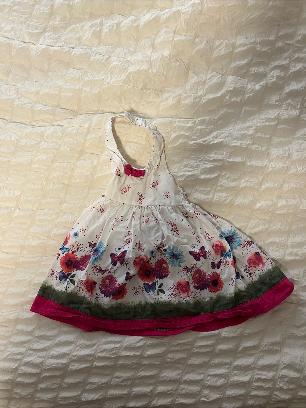Girls Blueberi Boulevard Floral Flower Butterfly Sleeveless Dress Size 12M